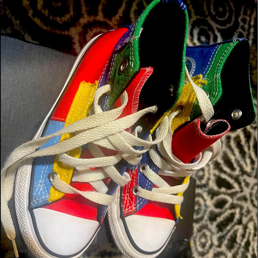 Colorblock Converse sneakers size 12